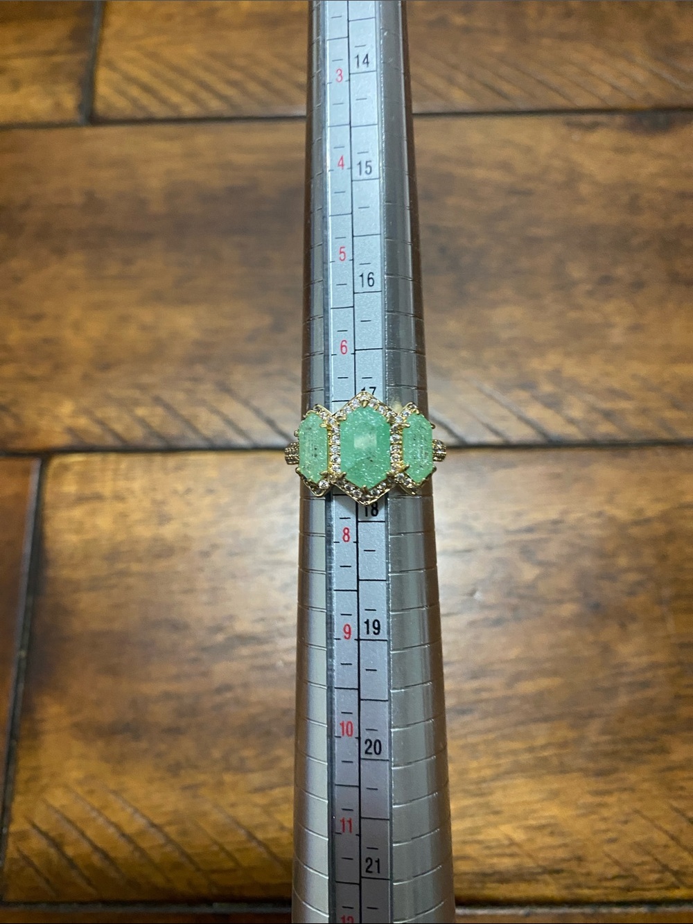 Bomb Party OG Originals Ring - Lab Created Pale Green Ice Crystal - Gold - 7